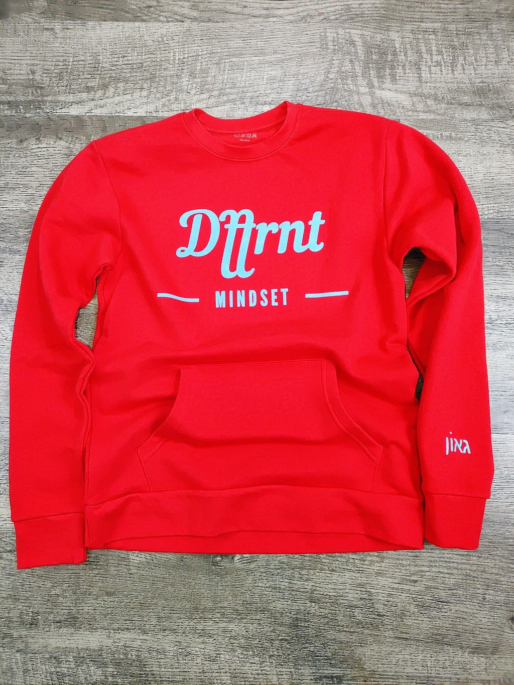 Dffrnt Mindset Sweatshirt- Red & Aqua